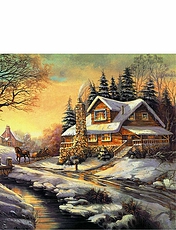 Cottages Through The Seasons 4 x 1000 Piece Jigsaw Set Multi