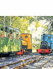 The Power of Steam 4 x 500 Piece Jigsaw Set Multi