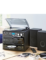 Full Function 5 In 1 Music Centre with Digital Recorder Black