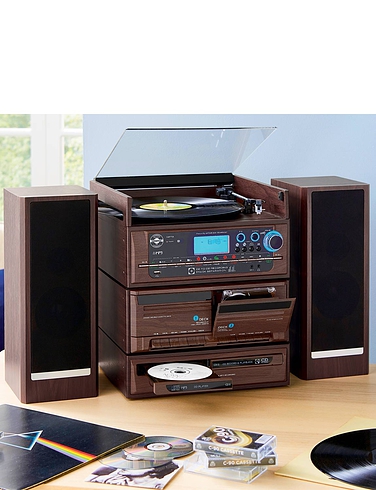 6 In 1 Wood Effect Music Stack System