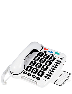 Corded Big Button Phone - White