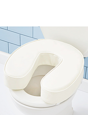 Padded Raised Toilet Seat White