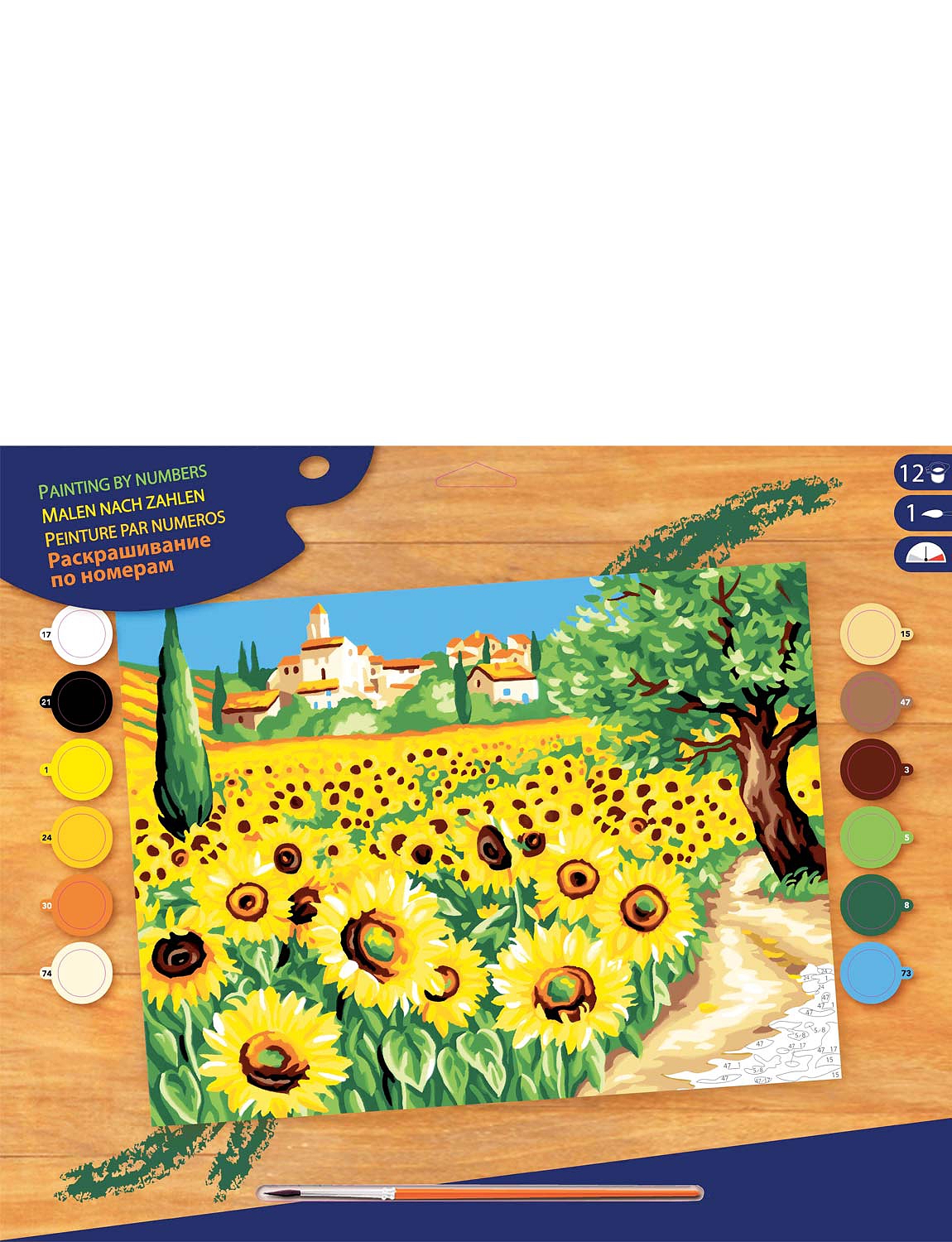 Sunflowers Paint by Numbers Kit Chums