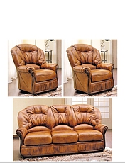 Canterbury 3 Seater Settee and 2 Chairs Tan