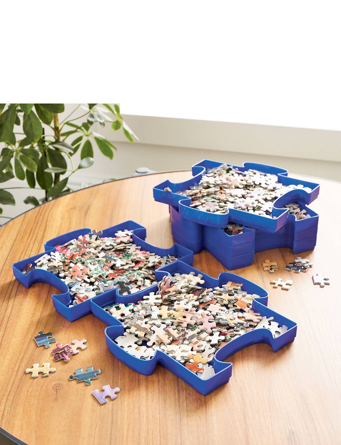 Jigitz Jigsaw Puzzle Sorter Trays 7.9 x 7.9 - 6PK Plastic Puzzle