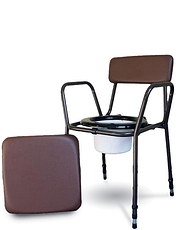 Adjustable Lightweight Commode Chair Brown