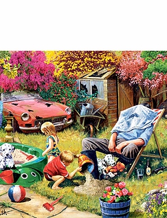 Busy In The Garden 1000pc Jigsaw Puzzle