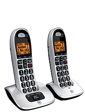 Twin BT Cordless Phones Silver