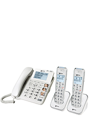 Twin Geemarc Phones White