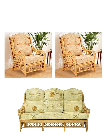 Cromer Three Seater and Two Standard Chairs
