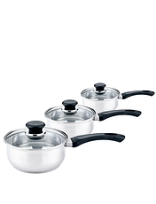 Sabichi Three Piece Pan Set Silver