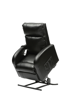 Daresbury Electric Rise and Recliner Faux Leather Chair Black