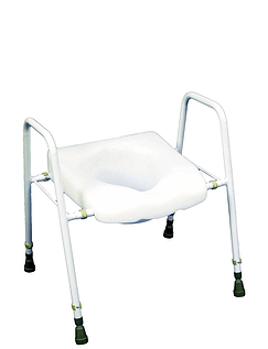 Fully Adjustable Toilet Seat and Frame White
