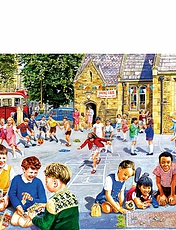 Gibsons School Days 4 x 500pc Jigsaw Puzzle Set Multi