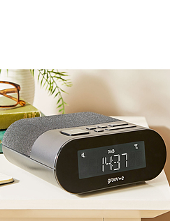 Groove Automatic Radio Dual Alarm Clock With DAB Radio Black