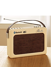 Retro Style DAB FM Stereo Radio Black