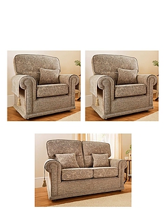 Cheadle Two Seater and Two Chairs Oatmeal
