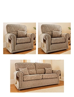 Cheadle Three Seater and Two Chairs Oatmeal