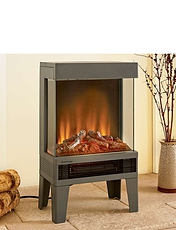 Warmlite 1.3KW Panoramic Log Effect Fire Black