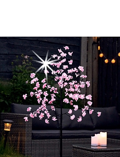 Cherry Blossom With Solar Lights Pink