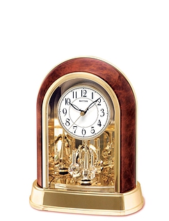 Rhythm Contemporary Mantel Clock Gold