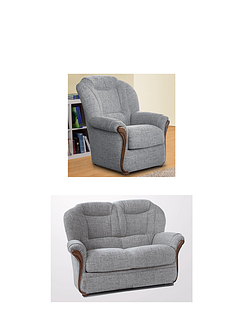 Chippenham Two Seater and One Chair Grey