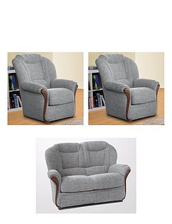 Chippenham Two Seater and Two Chairs Grey