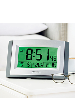 Acctim Radio Controlled Big Number Display Digital Clock Silver