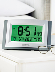 Acctim Radio Controlled Big Number Display Digital Clock Silver