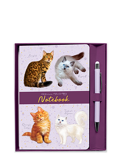 Cats Notebook and Pen Set Multi