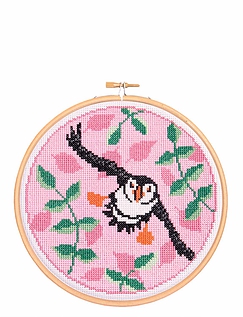 Puffin Cross Stitch and Embroidery Kit Multi