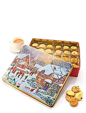 Winter Village Biscuit Tin Multi