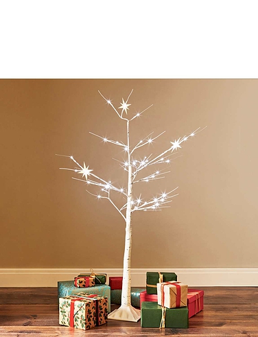 Ice White Birch Tree With 48 LED Lights