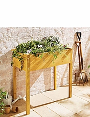 Raised Wooden Planter Wood