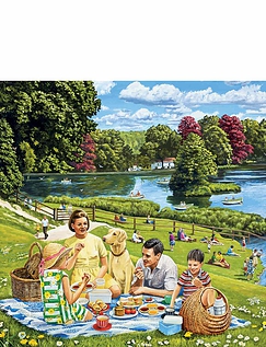 Gibsons Day Trip To Arundel 4 x 500pc Jigsaw Puzzle Set Multi