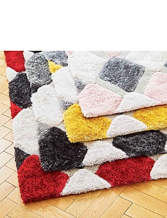 Geo Rug - Red