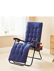 Luxury Folding Royale Relaxer Chair Blue