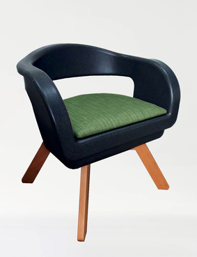 Timberry Kurve Commode Chair Beige