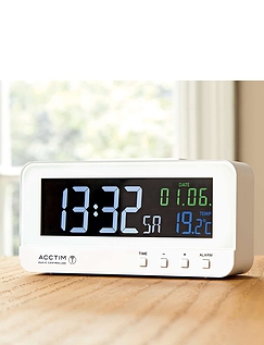 Radio Controlled Full Colour Alarm Clock White