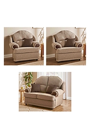 Teddington 3 Seater And Chair Chocolate