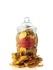 Chocolate Coins Sweet Jar Multi