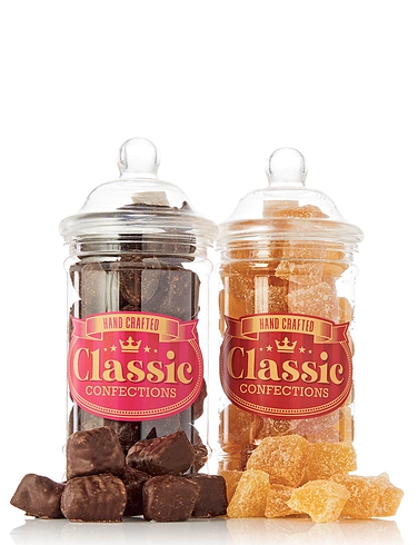 Crystal & Dark Chocolate Stem Ginger Sweet Jars