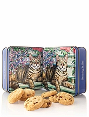 Tabby Cat Biscuit Tin Multi