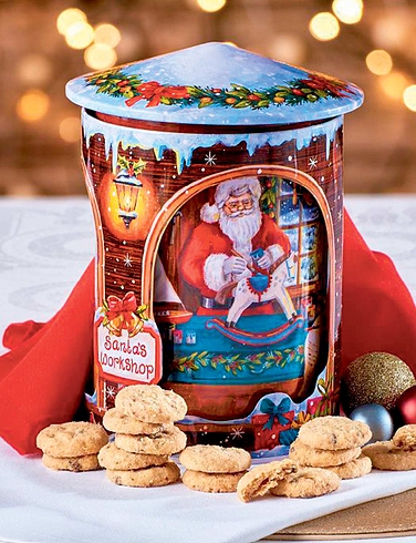 Santas Musical Rotating Workshop Tin