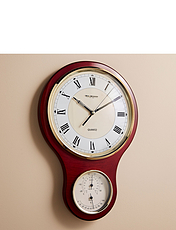 Wadebridge 3-in-1 Wall Clock Mahogany