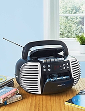 Portable Retro Radio Black