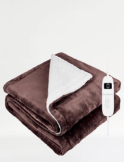 Sherpa Heated Blanket Brown