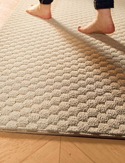 Sculptured Honeycomb Rug Ivory