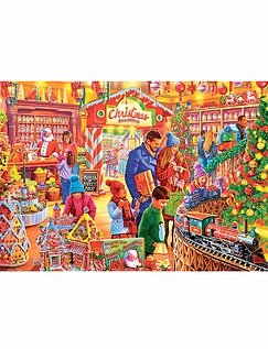 Gibsons Santas Sweetshop 1000pc Jigsaw Multi