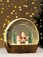 Light Up Dome With Snow and Figurines Multi